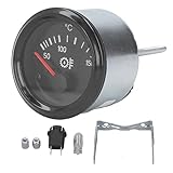 Risegun Öltemperaturanzeige, 52mm (24V) Präzisions-Sensor Generator Öl Kraftstofftemperaturanzeige für Dieselmotor 24 V LKW PKW 50-150 ℃