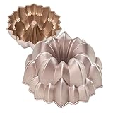Erreke Gugelhupfform, Professionelle Qualität Kuchenform, Gugelhupf Backform, Sehr Widerstandsfähig, Doppelte Antihaftschicht, 2 Liter Kugelhupf Backform 24cm, Wasserfall