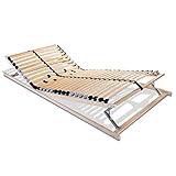 Coemo 7 Zonen Lattenrost Ergo KF Kopf- und Fußteil verstellbar mit 28 Leisten, stabilisierendes Mittelband, Härtegradverstellung 80 x 200 cm