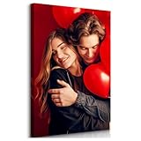 Muralo Bild auf Leinwand, Fotogeschenk, Fotoleinwand Personalisierte Geschenke für Männer und Frauen, Geschenk mit eigenem Foto zum Einzug, Hochzeit, Geburtstag, Weichnachten Br. 30cm x Höhe 40cm
