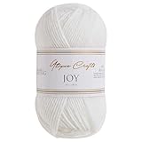 Utopia Crafts Joy Strickgarn, 50g, 150m, 100% Acryl, Pink, Doppelstrick (white)
