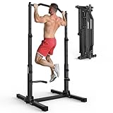 JOROTO Faltbar Power Tower Klimmzugstange & Dip Station, Freistehend Höhenverstellbar, 5-in-1 Rückentrainer für Zuhause, Multifunktionale Krafttraining Home Gym, 172KG Belastung