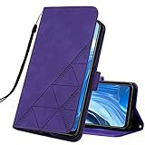 IMEIKONST Handyhülle Kompatibel mit Samsung Galaxy S25 FE Hülle, Flip Magnetisch Brieftasche Kartenfach Premium Lederhülle Schutz Handytasche für Samsung Galaxy S25 FE. Geschäftsstil Purple YBS