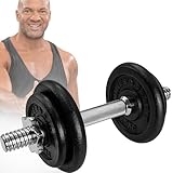 Miweba Sports Hantelset MKH110 | 10kg - 𝐏𝐫𝐨𝐟𝐢 Einzelhantel - Hanteln für Frauen und Männer - Hantel Set - Gusseisen Kurzhantelset - Kurzhantel - Griff ergonomisch - Gewichte (1x 10kg)