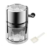Edelstahl Manuell Ice Crusher,Tragbarer Eiszerkleinerer,Eiscrusher mit Eisschaufel,Eiscrusher für Smoothie Cocktails Kühlen Frischhalten,Crushed Ice Maker mit 1,1L Fassungsvermögen