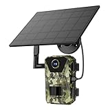 Micmetago COBOFX Solarbetriebene Wildkamera mit Handy-App – 48MP Foto & 30fps Video, IP66 wasserdicht, 0,2s Bewegungsauslöser, Nachtsicht & wiederaufladbare Batterie für Außenbereich und Garten