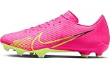 Nike Herren Zoom Vapor 15 Academy FG/MG Fussballschuh, PINK Blast/Volt-Gridiron, 42 EU