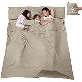 Hüttenschlafsack, Schlafsack Inlett, Sommerschlafsack, Reiseschlafsack dünn leicht & kompakt, Ideal für Hostels Berghütten Jugendherbergen Camping Outdooraktivitäte usw