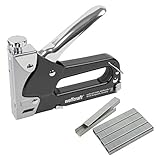 wolfcraft Tacocraft 7 Handtacker Set 7089000 / Leistungsstarker Werkzeugtacker mit regulierbarer Schusskraft inkl. 1000 8 mm Klammern / Ideal für anspruchsvolle Arbeiten und Renovierungen