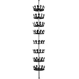 tectake Schuhkarussell Schuhregal Teleskopregal höhenverstellbar Ebenen drehbar bietet Platz für bis zu 96 Schuhe Höhe max. 300 cm