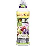 COMPO BIO Blumendünger, Dünger für alle Zimmerpflanzen, Balkonpflanzen und Terrassenpflanzen, Natürlicher Spezial-Flüssigdünger, 1,3 Liter