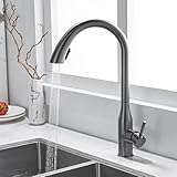 Küchenarmatur Ausziehbare Küchenspülenarmaturen Einhebelmischer Heiß- Und Kaltwasser Messing Drehbarer Ausziehbarer Küchenarmatur(Gray)