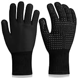 FITFETS Grillhandschuhe (Hitzebeständig), Ofenhandschuhe, rutschfeste Silikon - Feuerfeste Handschuhe, BBQ Handschuhe, Küchenkochhandschuhe