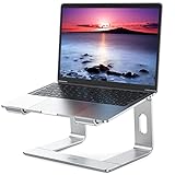 BESIGN LS03S Laptop ständer aus Aluminium, Ergonomischer Notebook-Ständer, Laptop ständer kompatibel mit 10-15,6' Laptops, Metall Silber