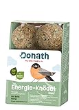 Donath Energie-Knödel Hanf ohne Netz - Meisenknödel ohne Netz -100g je Knödel - mit Einer Extraportion Hanfsamen - Ganzjahres Wildvogelfutter - aus unserer Manufaktur in Süddeutschland - 6er Karton