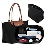 gexuamz Organizer für Tasche, Taschen Organizer für Tasche L, Damen Felt Handbag Organizer, Handtaschenorganizer fur Tasche(Schwarz, Groß)