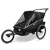 zippymover Sportlicher Kinderfahrradanhänger Zweisitzer Zwei Kinder 3in1 Set Buggy Jogger Kinderwagen Fahrradanhänger Kinderanhänger