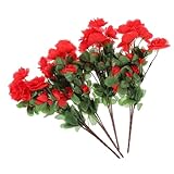 Homoyoyo 4 Stück Künstliche Rhododendron Blumen Lebensechte Seidenblumen für Garten Wohnraumdekoration UV beständig Pflegeleicht für Vase und Hintergrundgestaltung