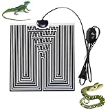 Heizmatte Terrarium, 28W Heizmatte mit Thermostat, Aquarienheizkissen,Verstellbares Heizkissen für Reptilien mit Temperaturregelung, für Reptilien,Schlangen,Eidechsen