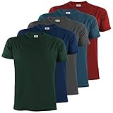 ALPIDEX Herren T-Shirts 5er Set Rundhals einfarbig S M L XL XXL 3XL 4XL 5XL, Größe:XL, Farbe:Earth