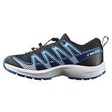 Salomon Junior XA PRO V8 J Schwarz/Weiß/Französisch Blau, Vielseitige Wanderschuhe für Komfort, Ideal für Wandern und Trailrunning bei Outdoor-Abenteuern. 37
