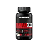 Body Attack-Guarana 3000, hochdosierte Guarana Engery Caps, 300mg Koffein & 3000mg Guarana Extrakt pro Tagesportion, Aspartamfrei, für alle Sportler & Athleten-Made in Germany-90 Kapseln