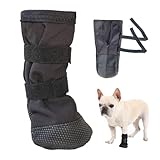 Hundeschuhe Pfotenschutz Outdoor,Hundesocken Anti Rutsch Leckschutz Hunde Socken Dog Shoes Socks Paws Stop Licking,Schuhe Hundepfoten Innen und Draußen Haustierschuhe,für Pet Verletzung Recovery(S)