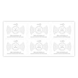 6er Aufkleber-Set Alarmanlage innen-klebend I 5 x 3,5 cm I Achtung Objekt ist Alarm-gesichert I für Fenster-Scheibe, Tür I transparent I hin363
