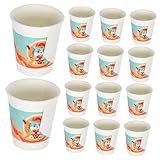 Cabilock 50 Stück heiße Tassen Papier Tassen für die Party Partybecher kleine Pappbecher Coffee Tassen Kaffeetasse Wasserbecher Becherhalter kleine Tassen Sky-blue