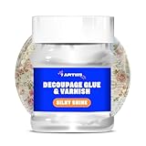 7 Artists Decoupage Kleber Lack Wasserfest 230 ml Half Glossy - Serviettentechnik Kleber auf Wasserbasis | Serviettenkleber für Serviettentechnik | Servietten Kleber zum Basteln