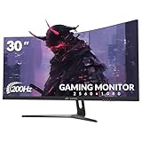CRUA 30 Zoll Curved Ultrawide Gaming Monitor, WFHD(2560x1080P), 200Hz, 1ms, 1500R, VA, HDR 10, 2xHDMI (180Hz or 144Hz), DP (200Hz), AdaptiveSync, DCI-P3 90%, SRGB100%, VESA 75x75mm, Augenpflege