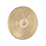 Sonic Energy 14,5 Zoll White Gong – Kleiner Doppel-Licht-Gong für Meditation, Klangheilung – Beidseitig glänzend – Inkl. Schlägel (WG-145)