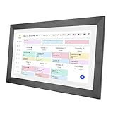 Zhjvihx 15,6 Zoll Smart Display Kalender Touchscreen Digitaler Kalenderplaner 1080P HD WiFi Sync Familienwand Interaktiv mit APP Fotorahmenständer für Home Office Küche (1#)