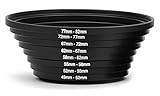 Belmalia 8 Step-UP-Ringe Set, Objektiv-Filter-Adapter: 49mm 52mm 55mm 58mm 62mm 67mm 72mm 77mm 82mm