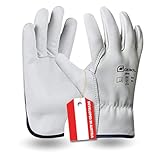 Gebol Driver, 1 Paar Arbeitshandschuhe aus hochwertigem Leder, Handschuhe Herren für Bau, Garten & grobe Arbeiten, hohe Widerstandsfähigkeit, 1,1 mm Lederdicke, Sicherheitshandschuhe Gr. M (Gr. 8)