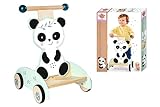 Eichhorn 100003810 - Schiebe-Lauflernwagen mit leiser Gummilauffläche & Ablagefach, inkl. Verstellbarer Bremse, fördert die ersten Schritte, 34x40x52 cm groß, aus Birkenholz, ab 1 Jahr
