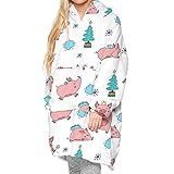 Schildeng Übergroße Hoodie, Wearable Hoodie Sweatshirt Decke, super weiche warme bequeme Decke Hoodie, Einheitsgröße, Männer, Frauen, Mädchen, Jungen, Freunde, maschinenwaschbar