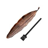 1 Stück Bronze Räucherstäbchenhalter Metall Blätter, Räucherstäbchenbrenner Ash Catcher, für Räucherkegel Räucherstäbchen oder Deko Wohnzimmer Yoga Zubehö,ideal für Heimdekoration