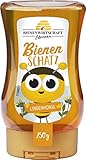 Bienenwirtschaft Meißen Bienenschatz Lindenhonig flüssig 250g Spender - Zarter goldgelber Honig, aromatisch duftig im Geschmack - Praktischer Spender (1 x 250g)