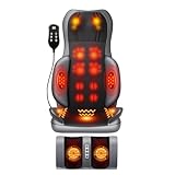 Shiatsu Massagesitzauflage, Shiatsu Rücken und Nacken Massagesitzauflage mit Fußmassagegerät, Massagesitzauflage mit Wärme für Damen, Herren