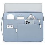 HYZUO 13,3-14 Zoll Laptop Hülle Tasche für MacBook Pro 14, MacBook Air/Pro 13, 13,8'/13,5' Surface Laptop/Book, Tragbare Notebook Schutzhülle für 13' HP Dell Lenovo ThinkPad Asus Acer, Blass Blau