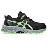 ASICS Kinder PRE Venture 9 Vorschule Laufschuhe, Schwarz/Grün (Illuminate Green), 2 Little Kid