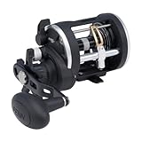 PENN Rival Level Wind Multirolle für Boote und Kajaks – Hochleistungs-Salzwasserrolle für Dorsch, Barsch, Plattfisch, Rochen, Glatthai, Seelachs, Schwarz/Silber