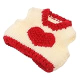 iplusmile Eichhörnchenliebes -Pullover Haustierkostüm zum Valentinstag Katzenpullover Hunde-Outfit zum Valentinstag Garn rot