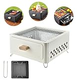 BBQ Grill mit ausziehbarer Schublade – Tischkohle-Smoker für Camping, Picknicks und Strandkochen