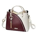 Damen Handtasche Umhängetasche Frauen Schulterbeutel Shopper Tote Reise Henkeltasche Schulterriemen Abendtasche Citytasche Wasserdicht PU Leder