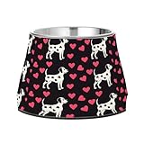 Spotted Hund Hund Erhöhter Futternapf, 540ML Fütterungsfutter Haustier Schüssel Edelstahl Rutschfest Hohe Kapazität Katzennapf