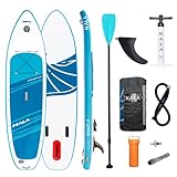 Hala Stand Up Paddling Board 10', 83cm Breit, US FIN PRO, Tail Kicker, 3 Finnen Design, Komplett mit Qualitätszubehör SUP Board