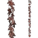 Aifeorzo Ahornblatt-Regenkette, 2,5 m Regenketten für Dachrinnen, Fallrohre, Regenrinnenfangkette für den Außenbereich, Garten, Terrasse, Metall, dekoratives hängendes Regenspiel für Fallrohr,