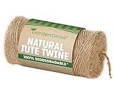GardenGloss® Juteschnur aus Naturfaser - 100% Biologisch Abbaubar - Zweifädige Schnur für Garten, Basteln, DIY und Geschenkverpackung (100m Länge, 1mm Stärke)
